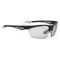 Lunettes Vélo Rudy project Stratofly Black Gloss White Photochromiques